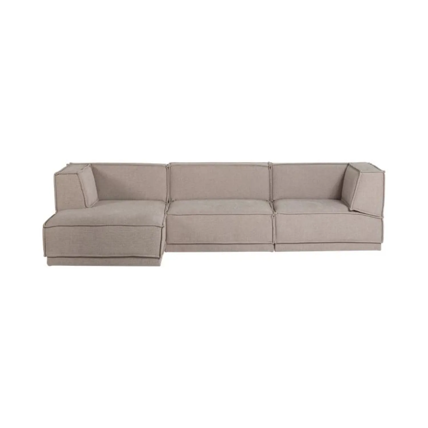WOOOD Modulaire Banken|Manu Bank Chaise longue Links Grove chenille Naturel