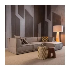 WOOOD Modulaire Banken|Manu Bank Chaise longue Rechts Grove chenille Naturel