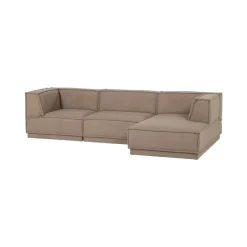 WOOOD Modulaire Banken|Manu Bank Chaise longue Rechts Teddy Taupe