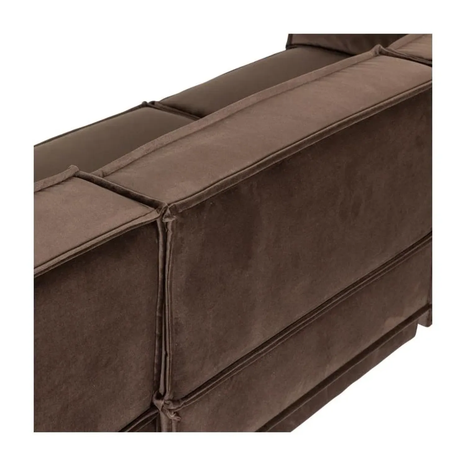 WOOOD Modulaire Banken|Manu Bank Chaise longue Rechts Velvet Bruin