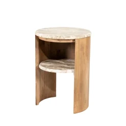 By Boo Bijzettafels|Marbelon Bijzettafel rond Naturel 40cm