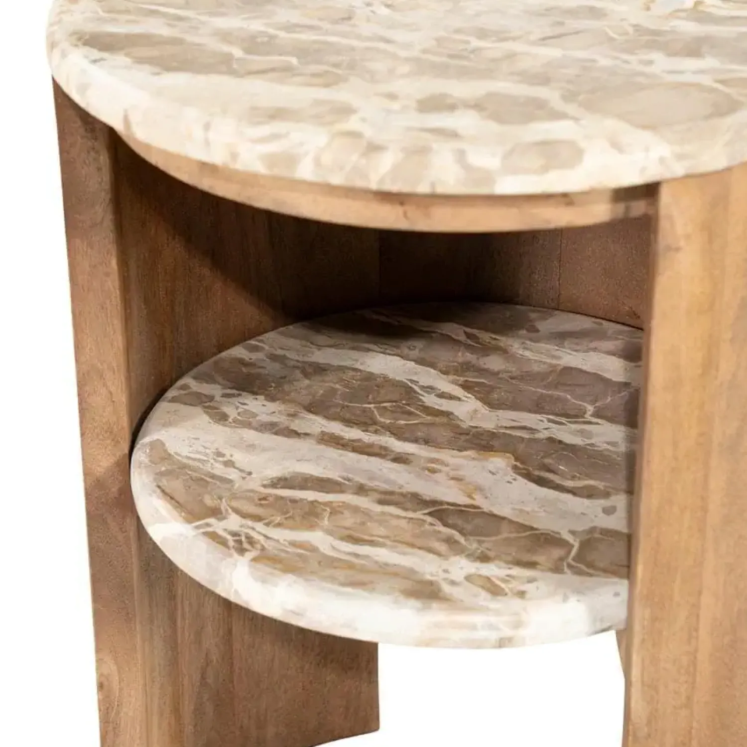 By Boo Bijzettafels|Marbelon Bijzettafel rond Naturel 40cm