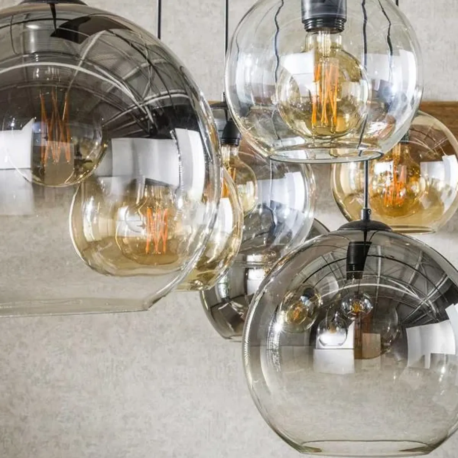 Kalfort Hanglampen|Glazen Hanglamp|Marble 7-lichts glazen hanglamp
