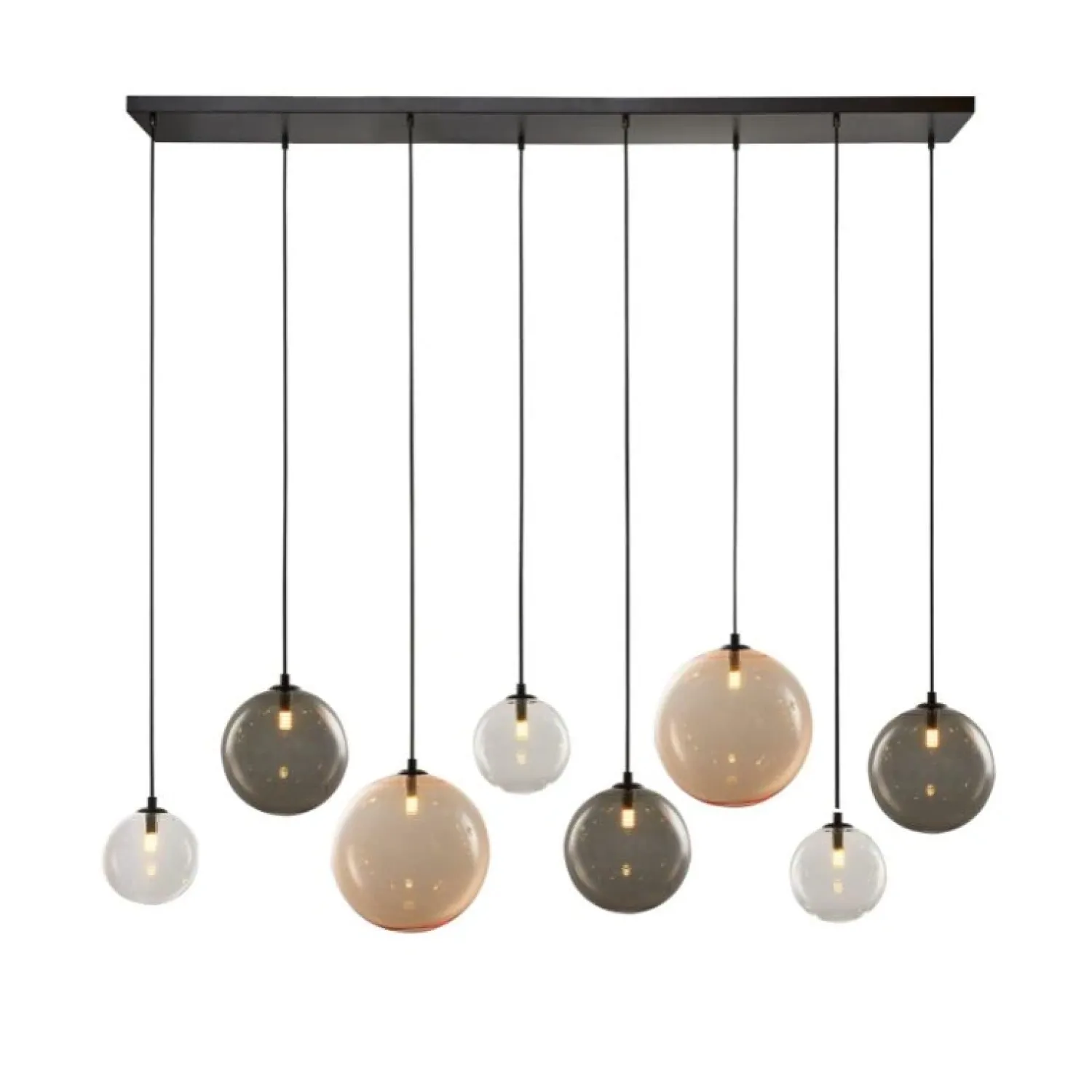 Trading Lighting Hanglampen|Glazen Hanglamp|Marco 8-lichts Hanglamp meerkleurig glas