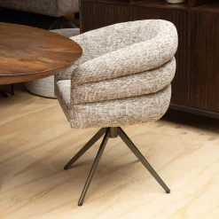 Vellori Design Eetkamerstoelen|Marconi Eetkamerstoel - be fine nature 01 Moon 360 anodic bruin