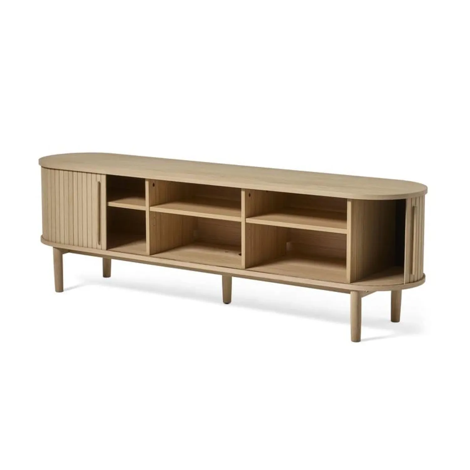 LykkeHome Industriele Kasten|Tv Meubels|Maria Tv meubel Lichtbruin 180cm