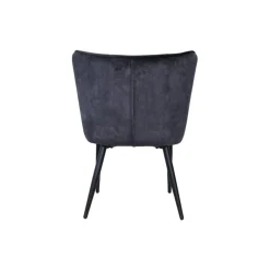 PTMD Eetkamerstoelen|Maro Eetkamerstoel Antraciet Velvet