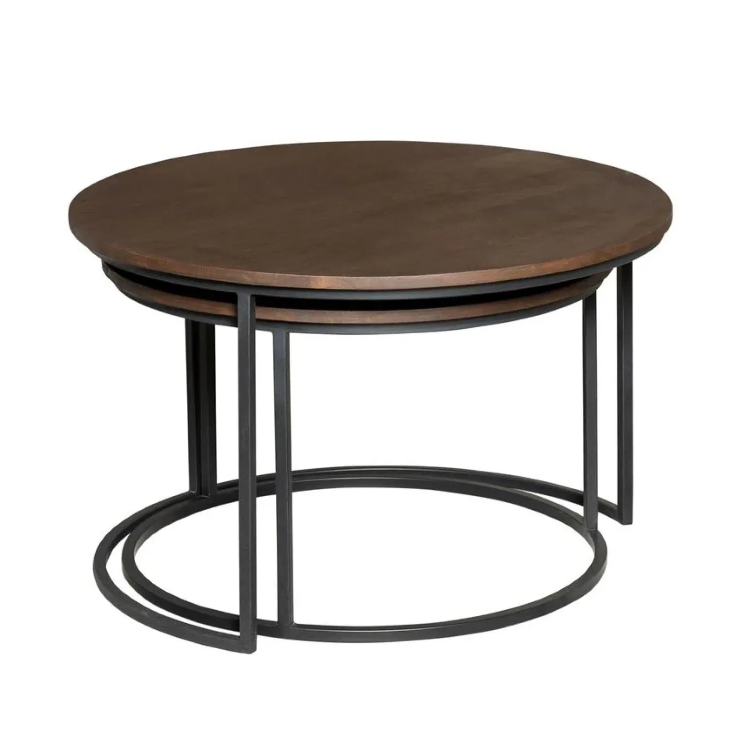 Furndea Salontafels|Martin Salontafel set van 3 rond Walnoot