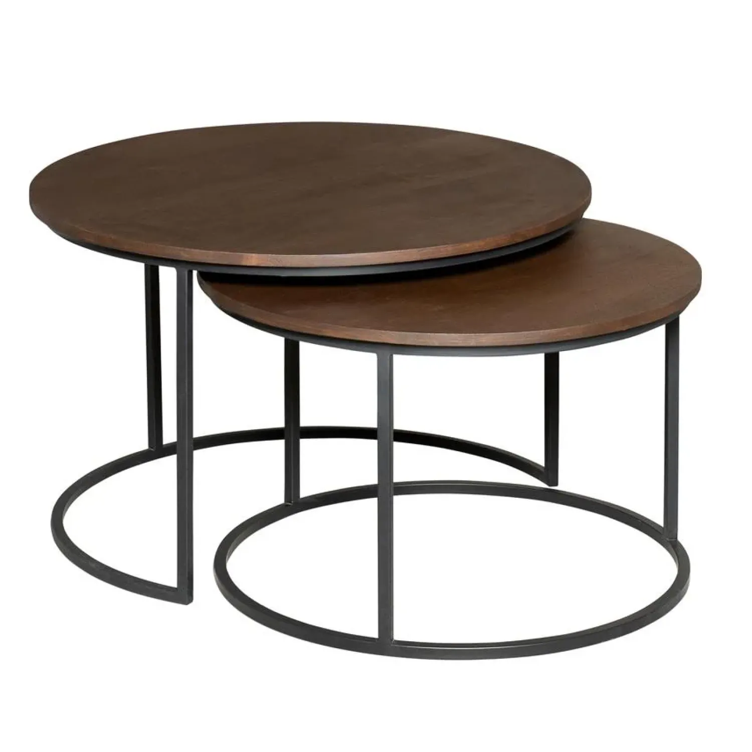 Furndea Salontafels|Martin Salontafel set van 3 rond Walnoot