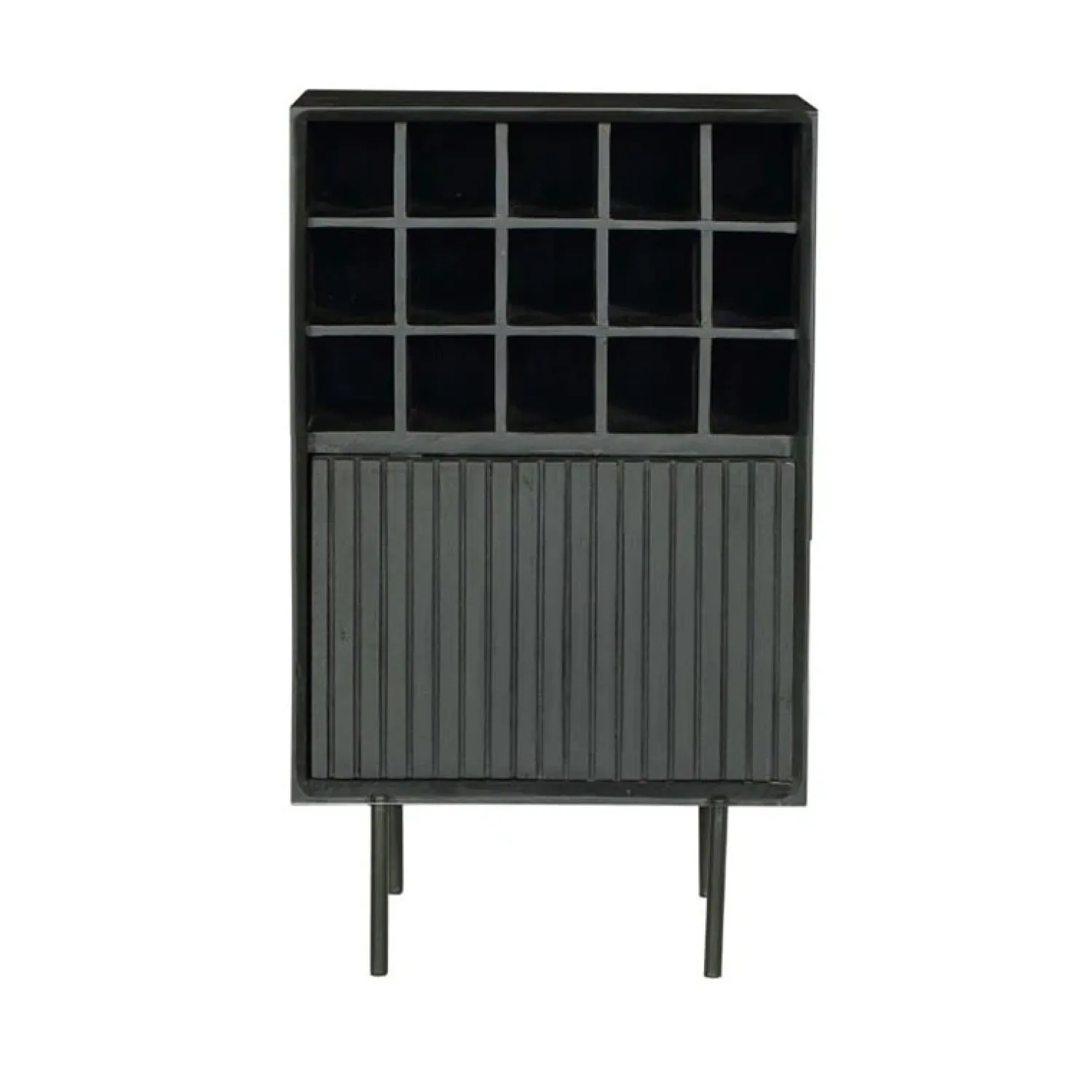 Furndea Wijnkasten|Wandkasten|Martin Wijnkast Zwart 55cm