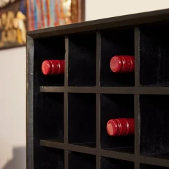 Furndea Wijnkasten|Wandkasten|Martin Wijnkast Zwart 55cm