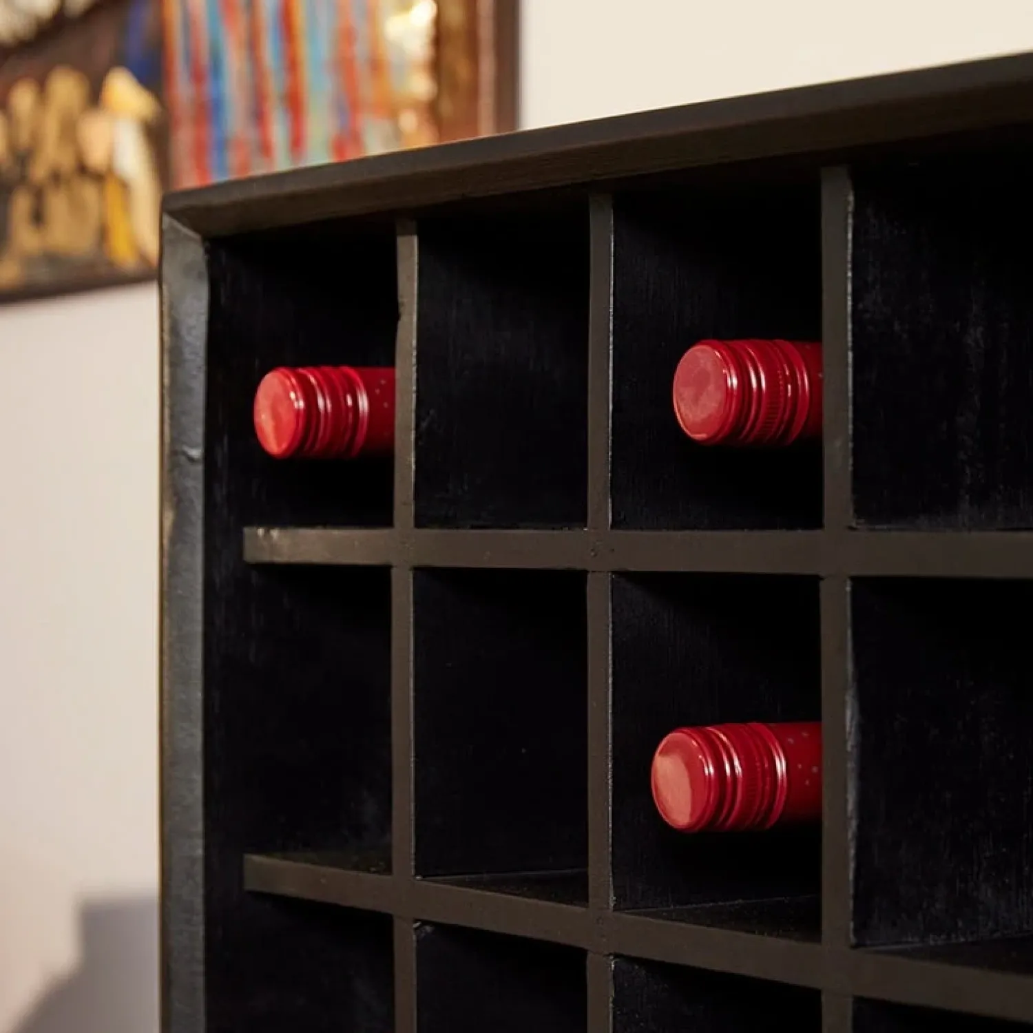 Furndea Wijnkasten|Wandkasten|Martin Wijnkast Zwart 55cm