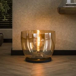 Kalfort Tafellampen|Vloerlampen|Masuka 1-lichts Vloerlamp Amber L 41cm