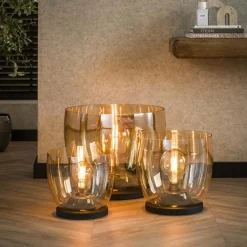 Kalfort Tafellampen|Vloerlampen|Masuka 1-lichts Vloerlamp Amber L 41cm