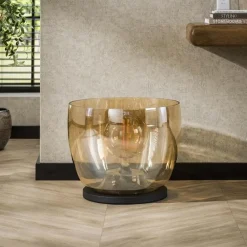 Kalfort Tafellampen|Vloerlampen|Masuka 1-lichts Vloerlamp Amber L 41cm