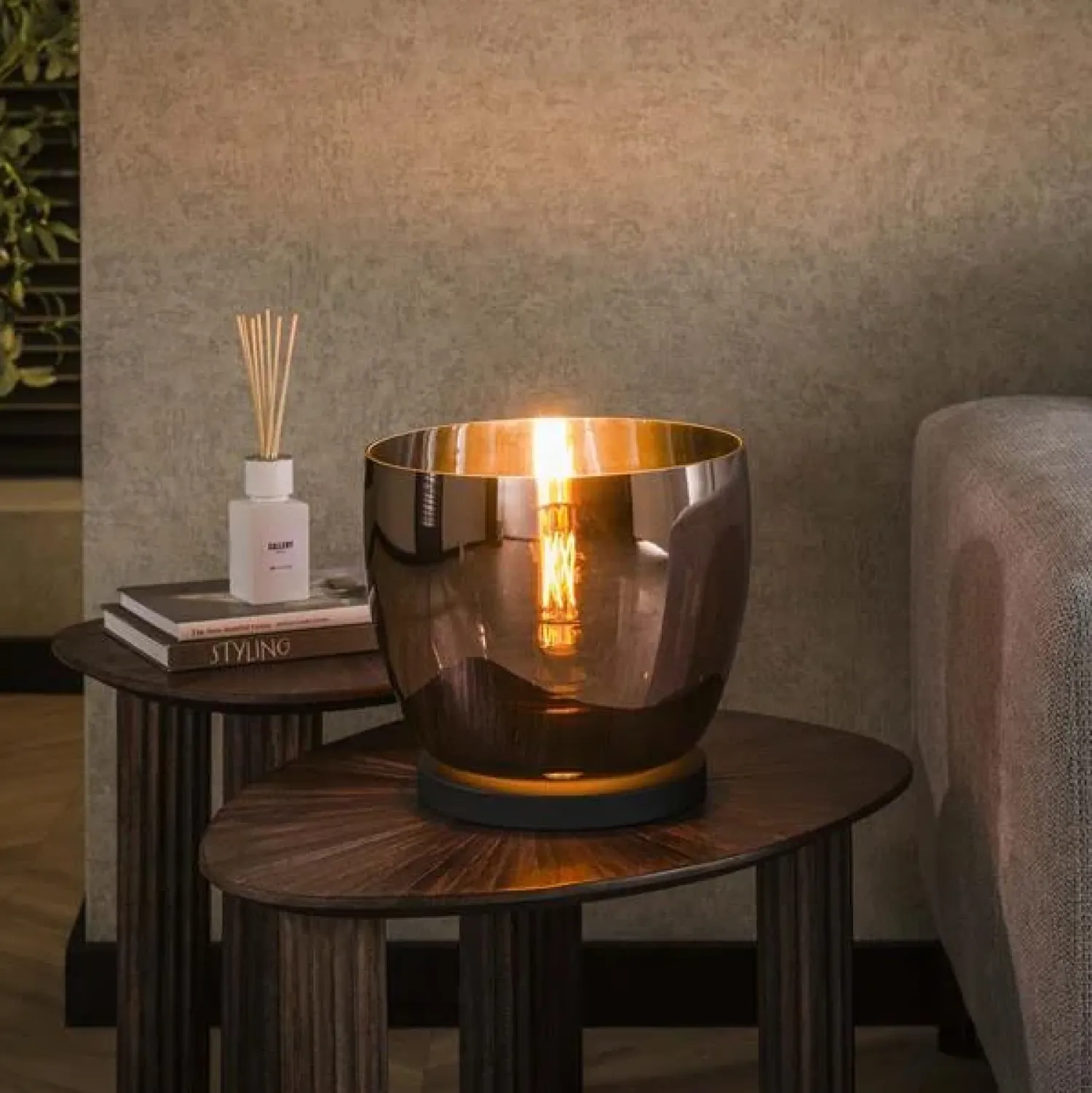 Kalfort Tafellampen|Vloerlampen|Masuka 1-lichts Vloerlamp Koper S 29cm