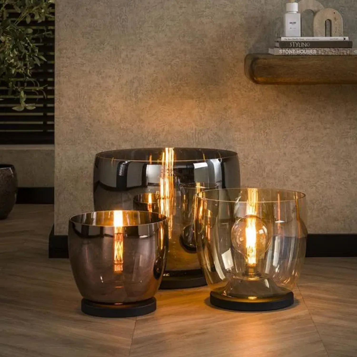 Kalfort Tafellampen|Vloerlampen|Masuka 1-lichts Vloerlamp Smoke M 32cm