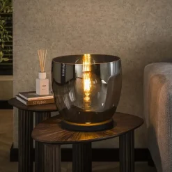 Kalfort Tafellampen|Vloerlampen|Masuka 1-lichts Vloerlamp Smoke M 32cm