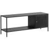 LykkeHome Industriele Kasten|Mathilde TV meubel zwart metaal 120cm
