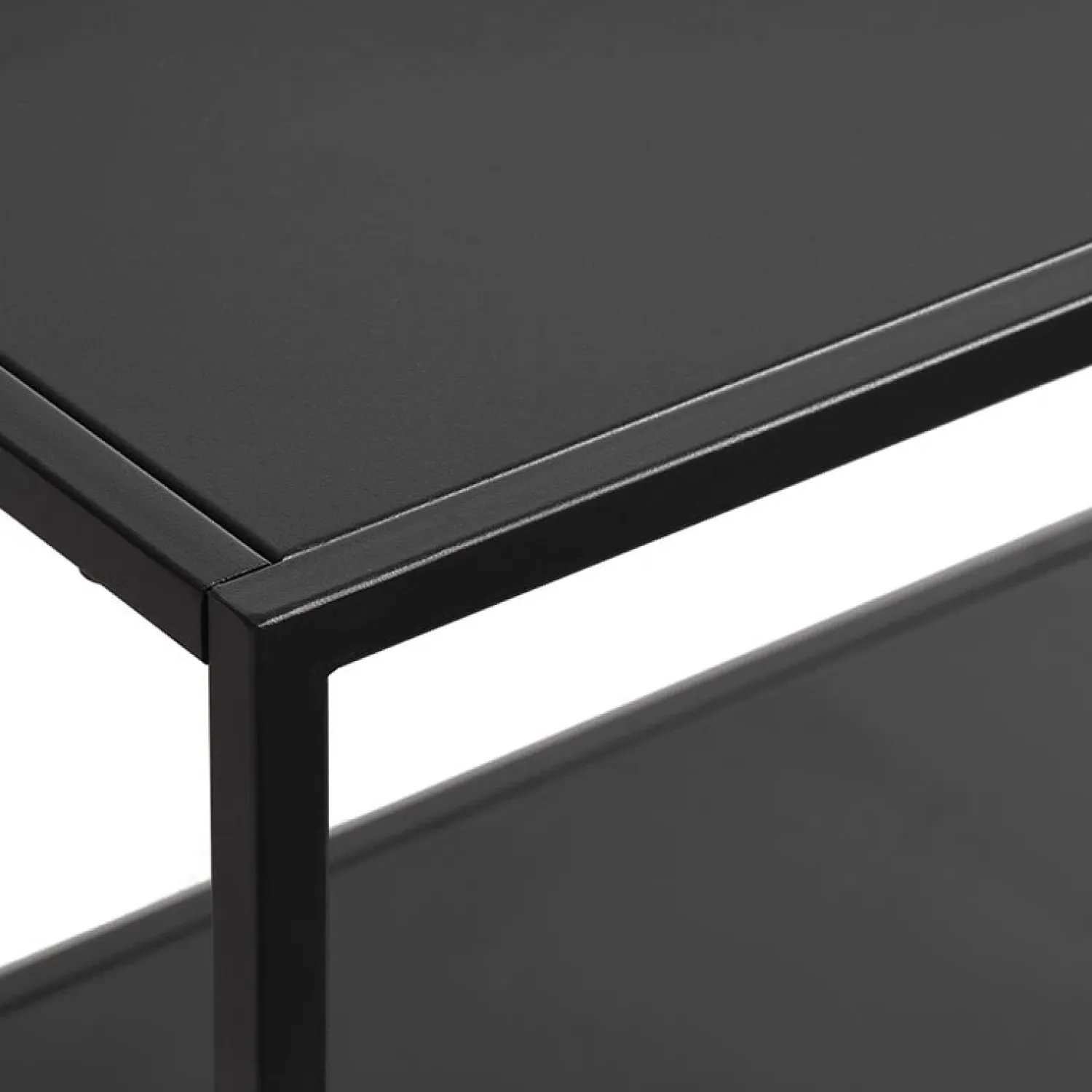 LykkeHome Industriele Kasten|Mathilde TV meubel zwart metaal 120cm