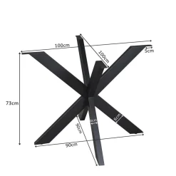 Furndea Onderstellen|Matrixpoot Rond Zwart 100cm