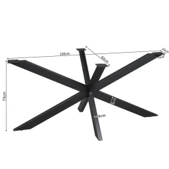Furndea Onderstellen|Matrixpoot Zwart Ovaal/Rechthoek 160cm