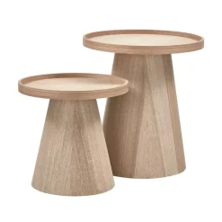 WOOOD Bijzettafels|Maud Bijzettafel Conisch rond MDF Naturel 39cm