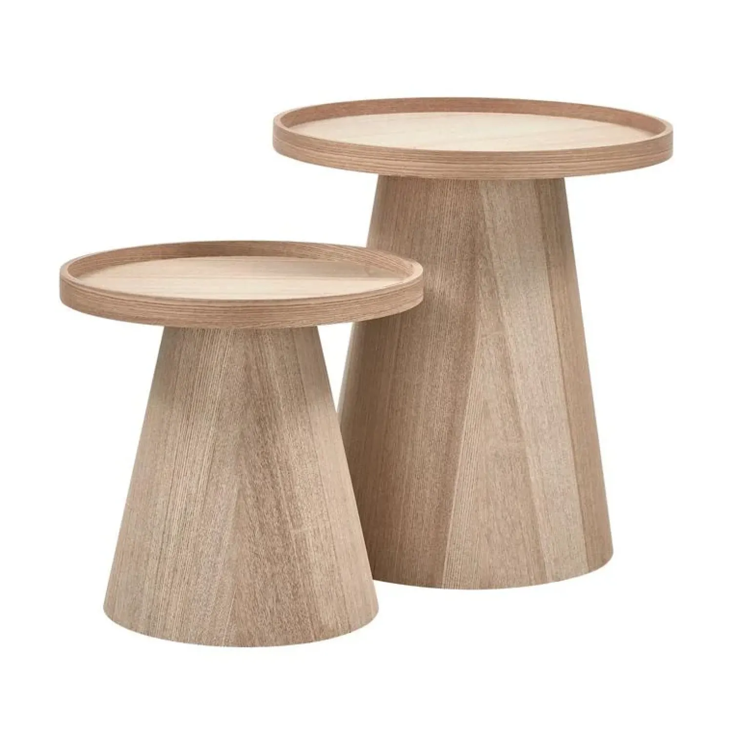 WOOOD Bijzettafels|Maud Bijzettafel Conisch rond MDF Naturel 45cm