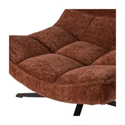 WOOOD Fauteuils|Maudi Draaifauteuil Chenille Bruin