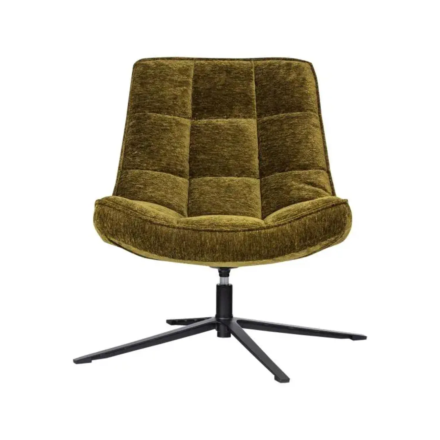 WOOOD Fauteuils|Maudi Draaifauteuil Chenille Groen
