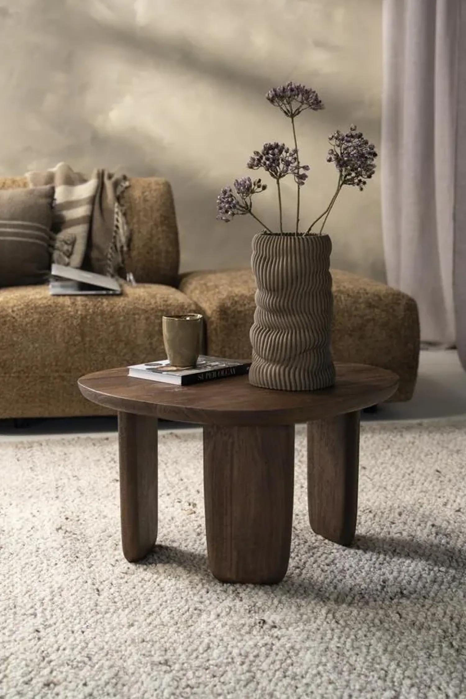 Eleonora Salontafels|Maud Salontafel Naturel mangohout 65cm