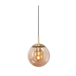 Steinmex Hanglampen|Glazen Hanglamp|Maya 1-lichts Hanglamp 20cm Amber