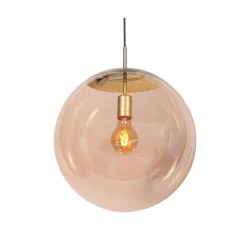 Steinmex Hanglampen|Glazen Hanglamp|Maya 1-lichts Hanglamp 40cm Amber