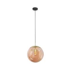 Steinmex Hanglampen|Glazen Hanglamp|Maya 1-lichts Hanglamp 40cm Amber