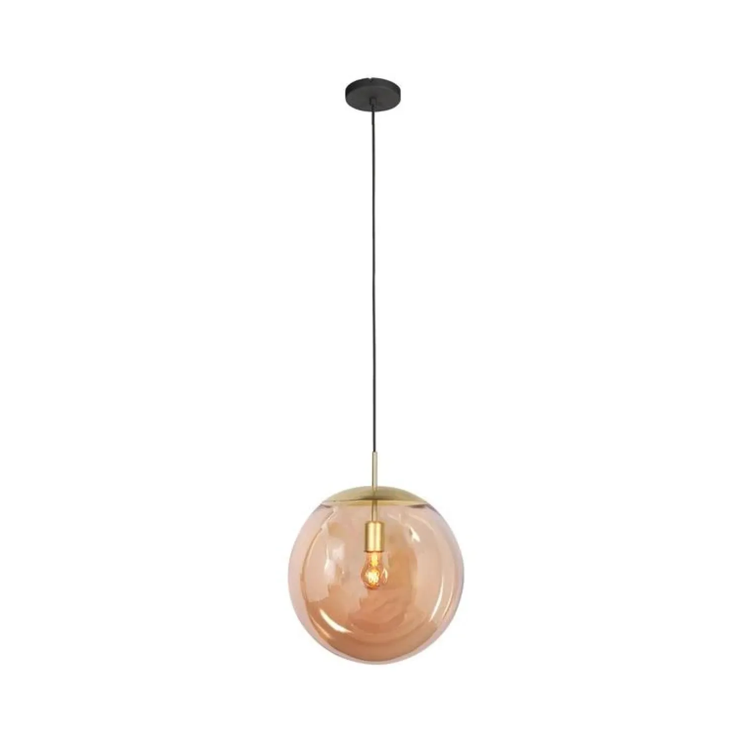 Steinmex Hanglampen|Glazen Hanglamp|Maya 1-lichts Hanglamp 40cm Amber