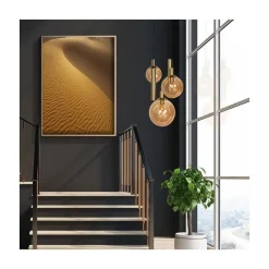 Steinmex Hanglampen|Glazen Hanglamp|Maya 3+2 lichts Hanglamp Getrapt Amber