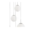 Steinmex Hanglampen|Glazen Hanglamp|Maya 5-lichts Hanglamp Getrapt Opaal wit