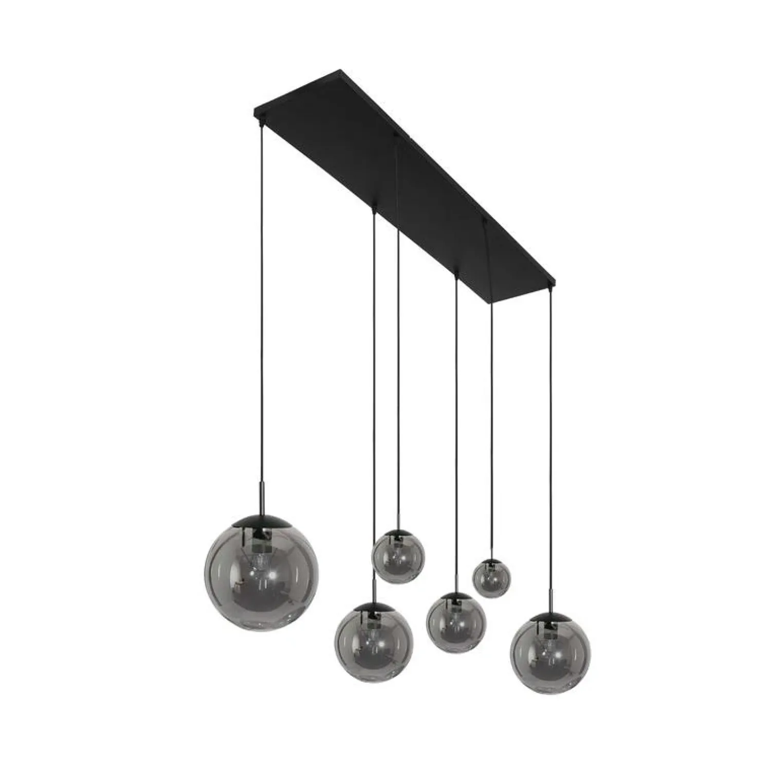 Steinmex Hanglampen|Glazen Hanglamp|Maya 6-lichts Hanglamp Smoke