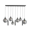 Steinmex Hanglampen|Glazen Hanglamp|Maya 6+3 lichts Hanglamp Smoke