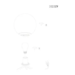 Steinmex Tafellampen|Maya 1-lichts Tafellamp 20cm Smoke