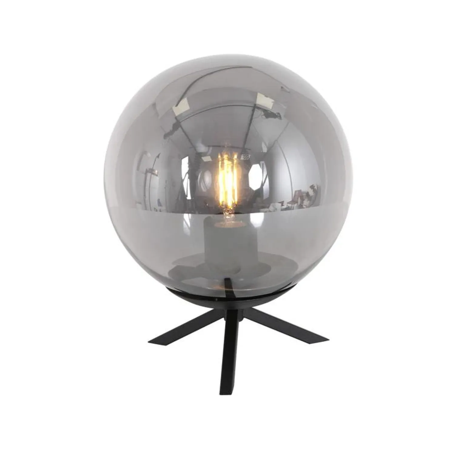 Steinmex Tafellampen|Maya 1-lichts Tafellamp 20cm Smoke