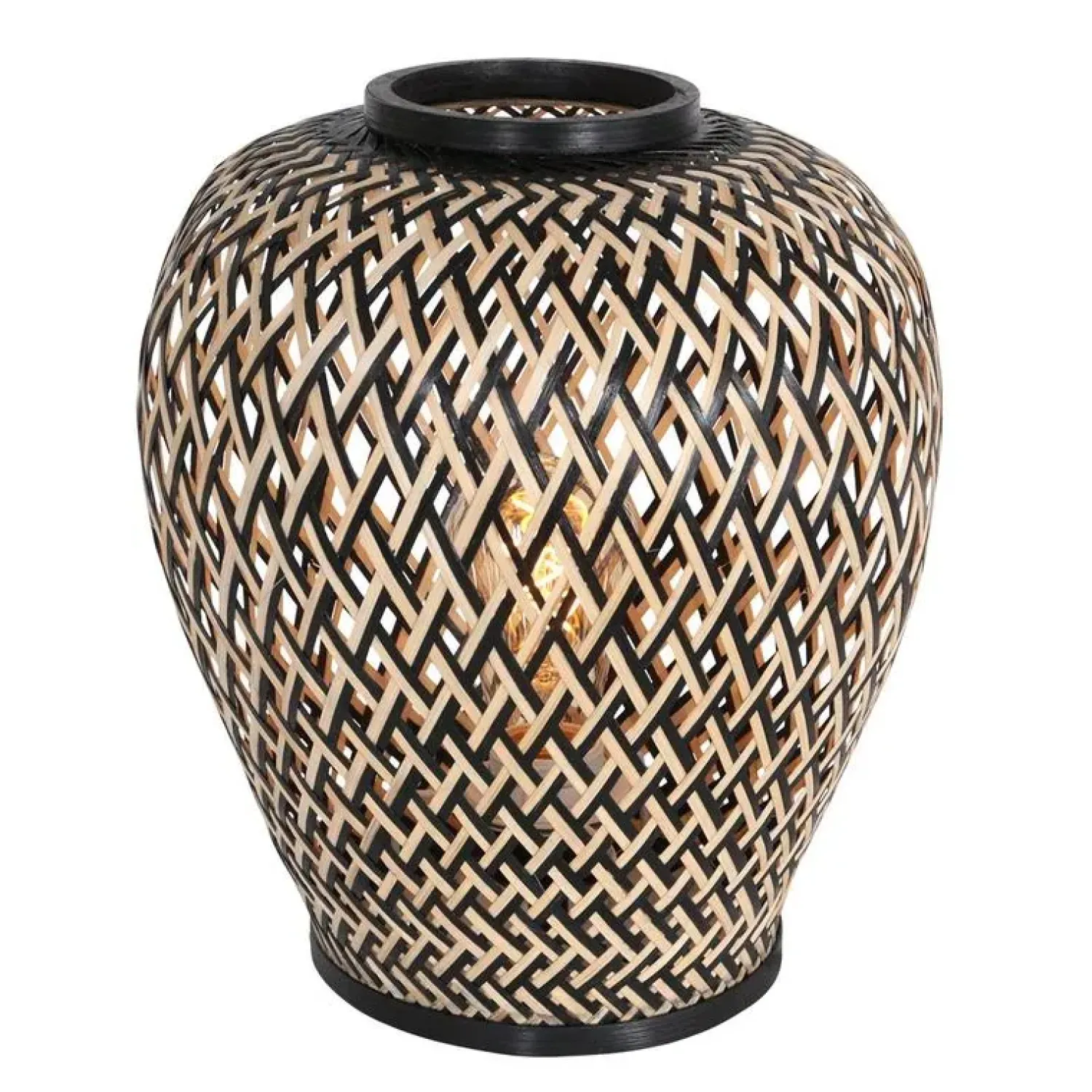 Steinmex Tafellampen|Maze 1-lichts Tafellamp donker hout