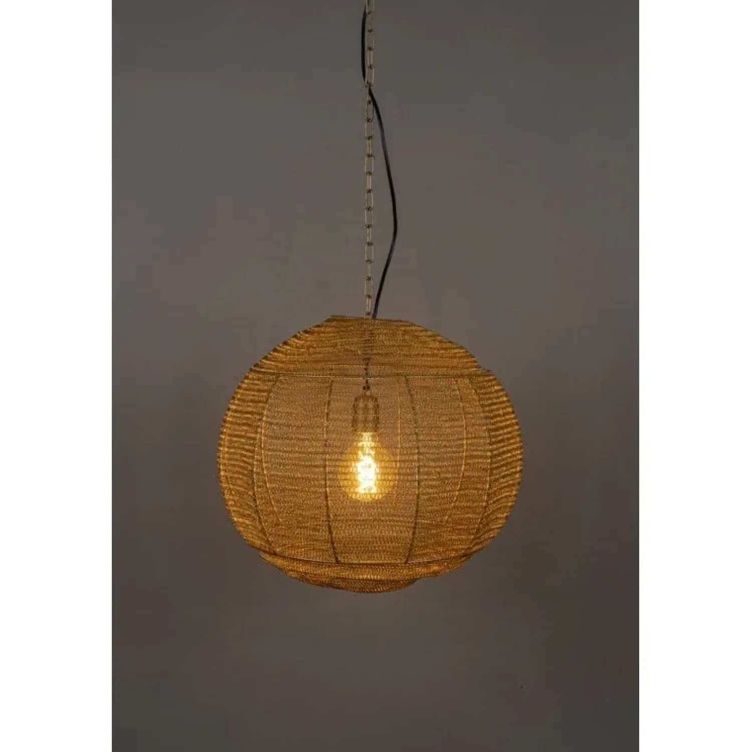 Dutchbone Hanglampen|Meezan 1-lichts Hanglamp Goud 50cm