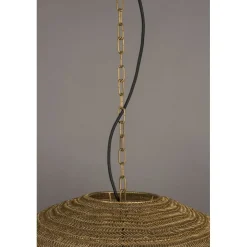 Dutchbone Hanglampen|Meezan 1-lichts Hanglamp Goud 50cm