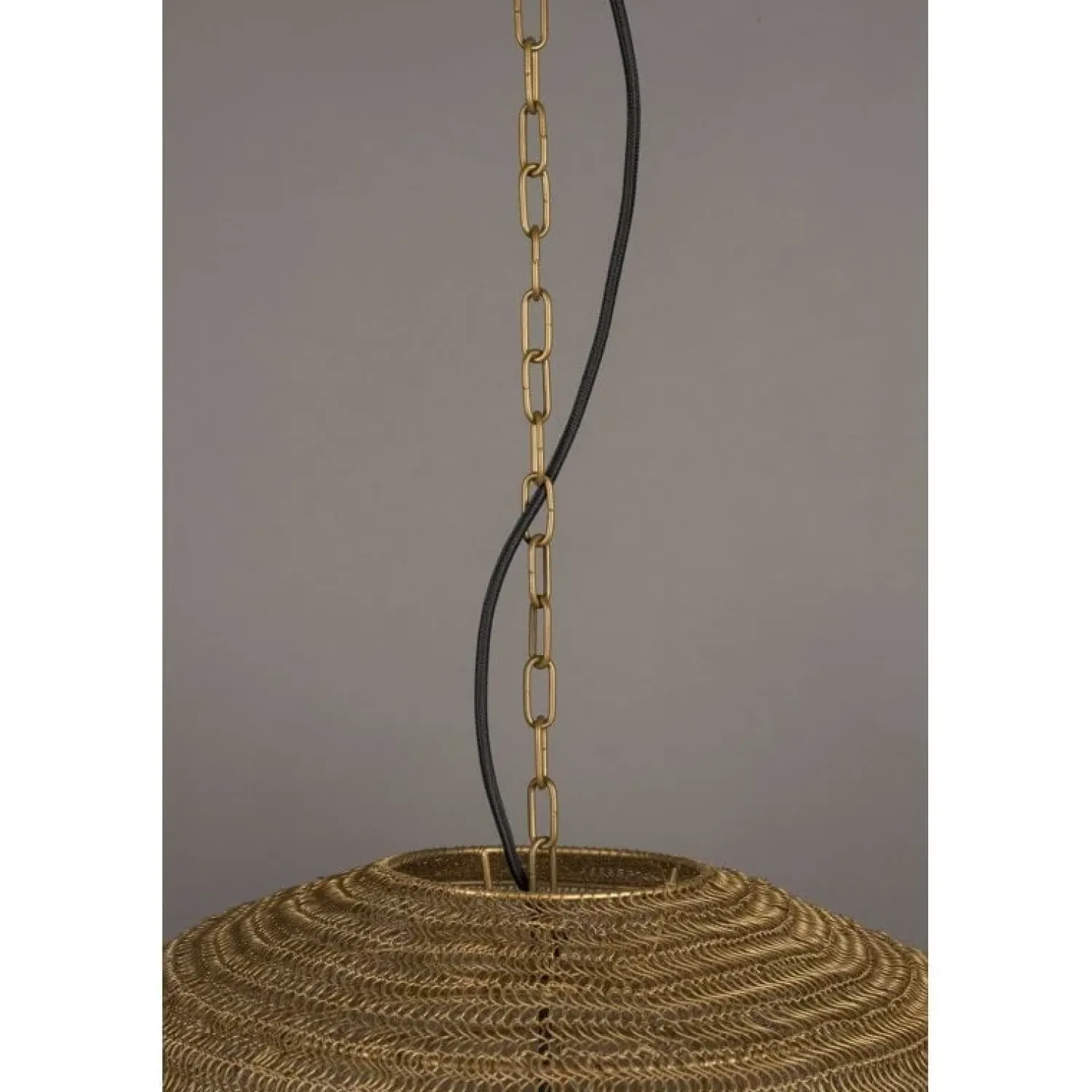 Dutchbone Hanglampen|Meezan 1-lichts Hanglamp Goud 50cm