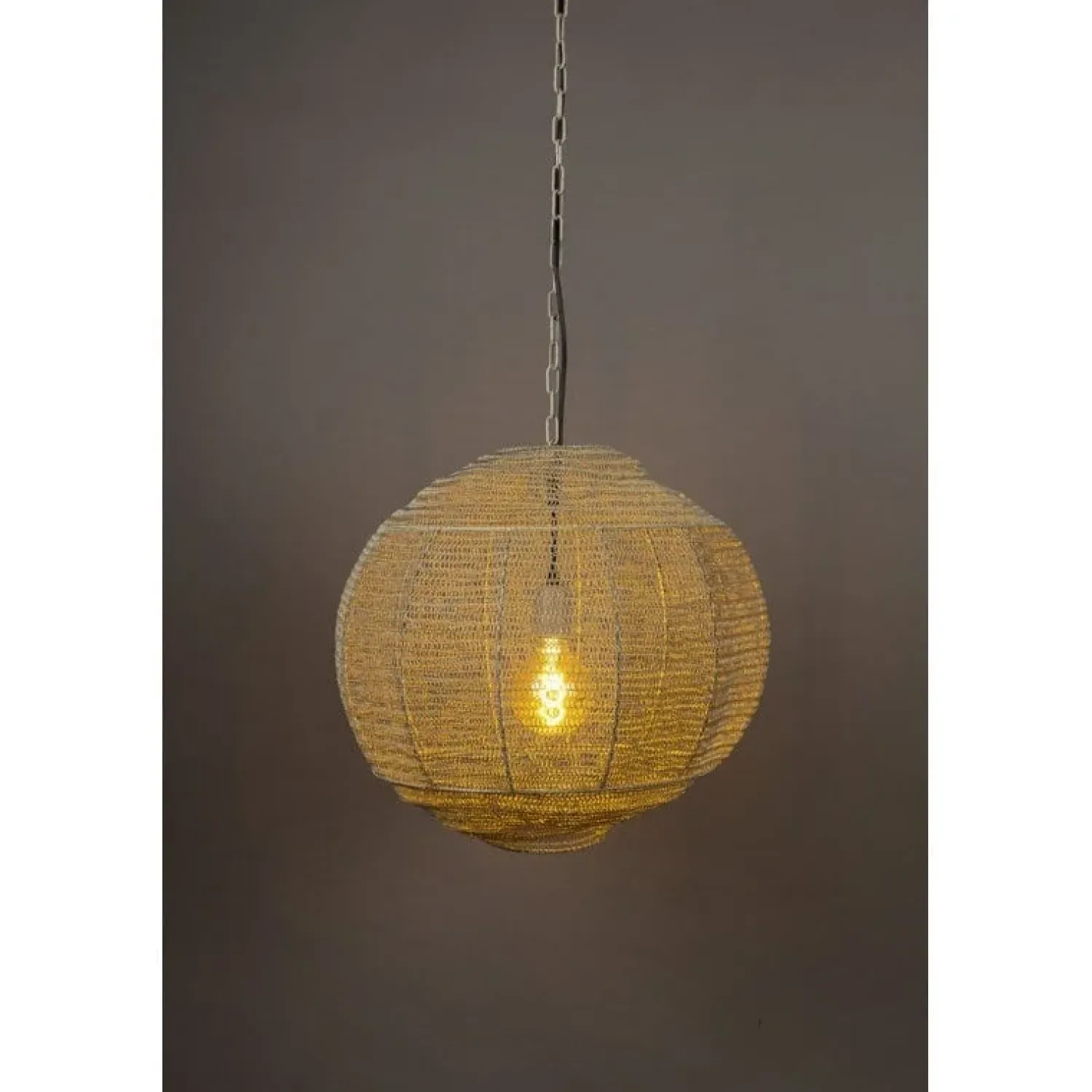 Dutchbone Hanglampen|Meezan 1-lichts Hanglamp Grijs 50cm