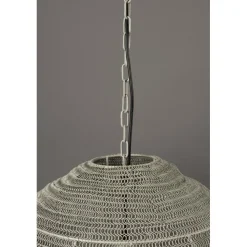 Dutchbone Hanglampen|Meezan 1-lichts Hanglamp Grijs 50cm