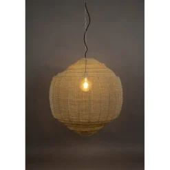 Dutchbone Hanglampen|Meezan 1-lichts Hanglamp Grijs 70cm