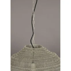 Dutchbone Hanglampen|Meezan 1-lichts Hanglamp Grijs 70cm