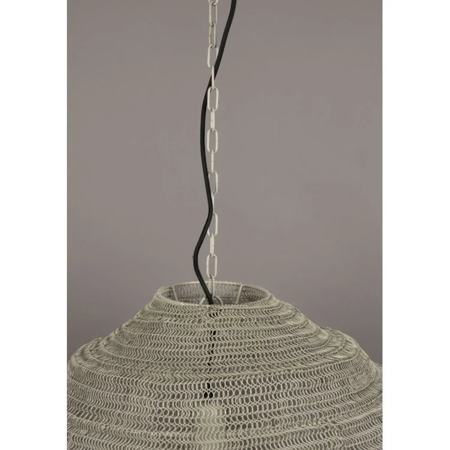 Dutchbone Hanglampen|Meezan 1-lichts Hanglamp Grijs 70cm